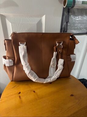 Bostanten Leather Classic Brown Tote Bag NWOT